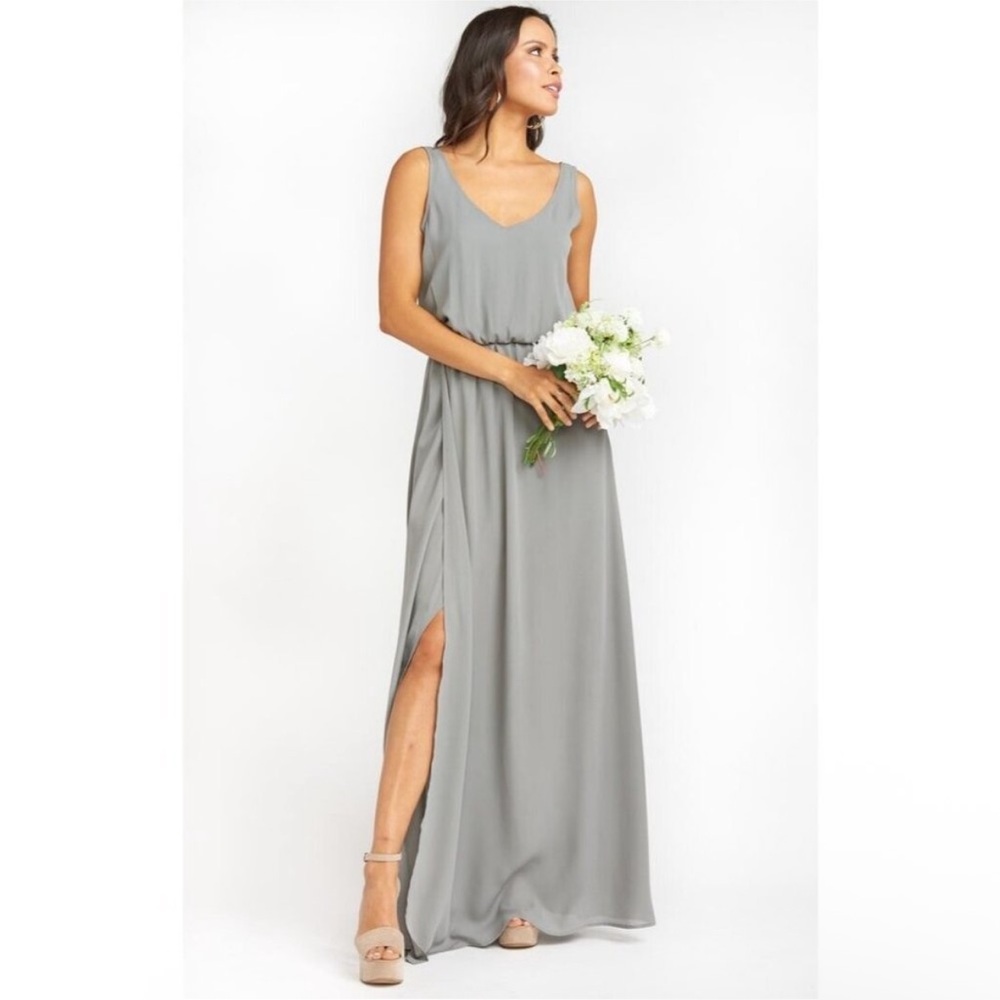 Show Me Your Mumu Kendall Maxi Dress V Neck Slit Blouson